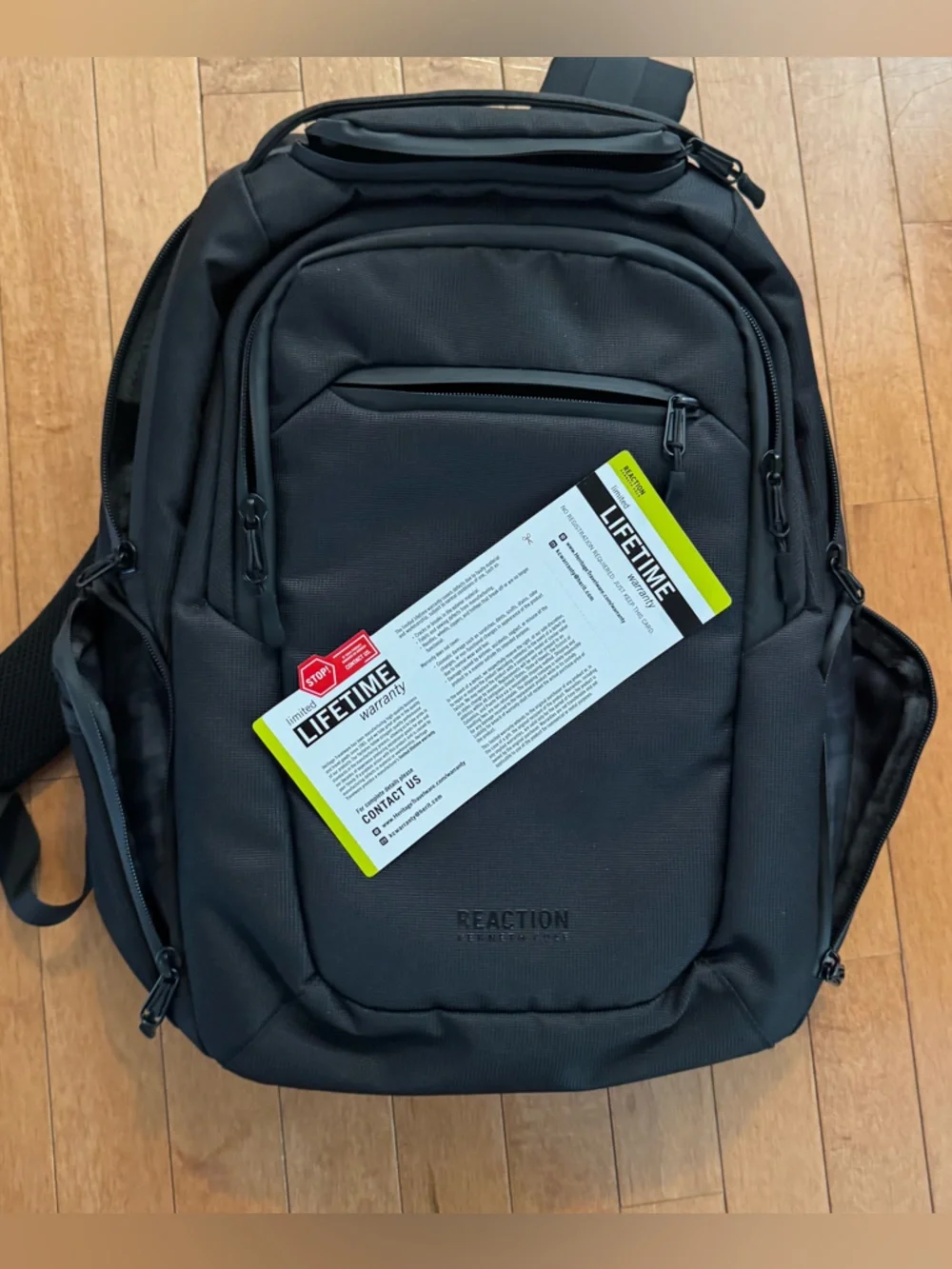KENNETH COLE REACTION PARKER Backpack in Black with 17” Laptop Sleeve